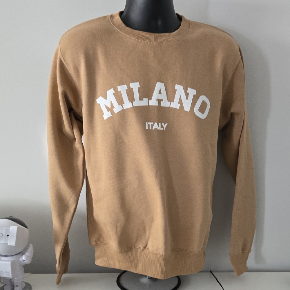 Departure Milano Italy Tan Sweater Sz Small G
